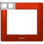 Рамка двойная Legrand Galea Life, красный металл, для горизонтального монтажа, Legrand