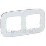 Рамка двойная  Legrand Valena Allure, белое стекло, Legrand