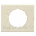Рамка одноместная Legrand Celiane,кожа макиато, Legrand