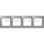 Рамка четверная Legrand Valena алюминий модерн, Legrand