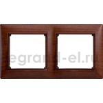 Рамка двойная Legrand Valena тонированное дерево, Legrand