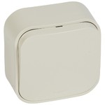Выключатель одноклавишный Quteo 10A  (Слоновая кость), Legrand